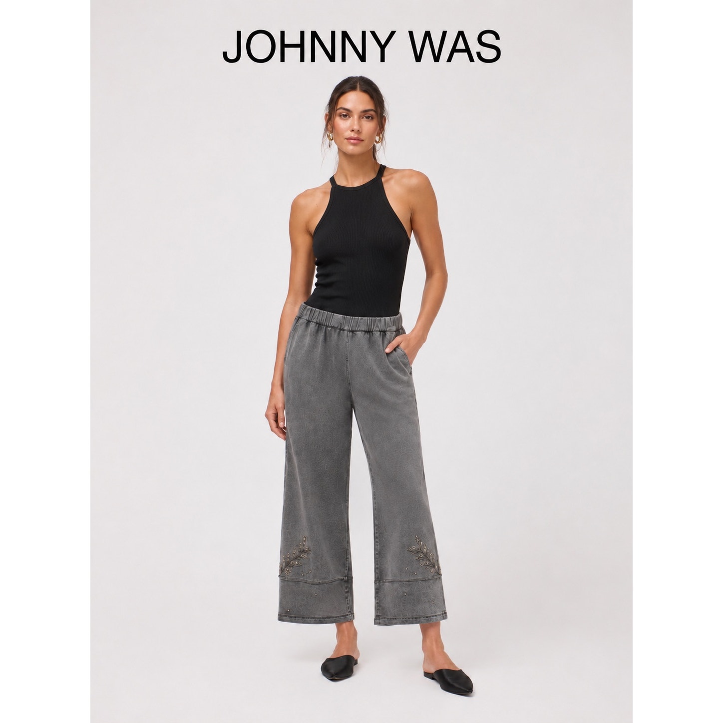 Johnny Was French Terry Linen Barrel Pant Jewel Womenâs Xl Nwt Msrp $270
